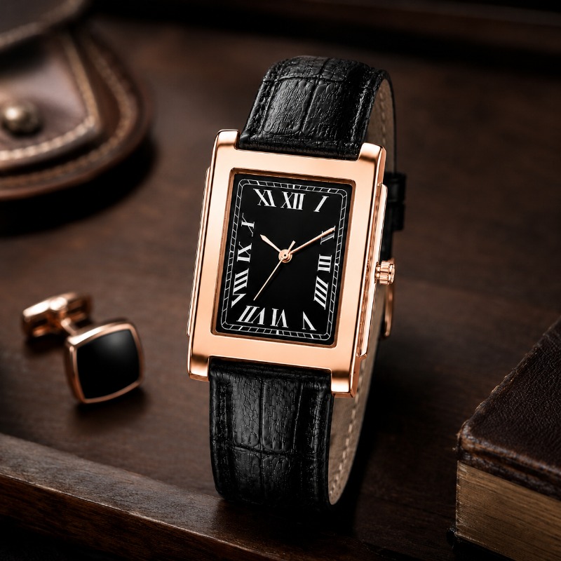 Watches Not Smartwatch - Classic Business Men Watch Square Roman