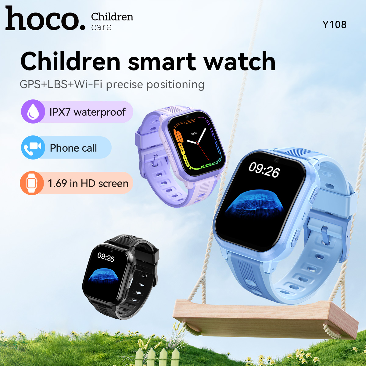 Watch Display Pillow - HOCO Y108 1.69inch HD LCD Curved