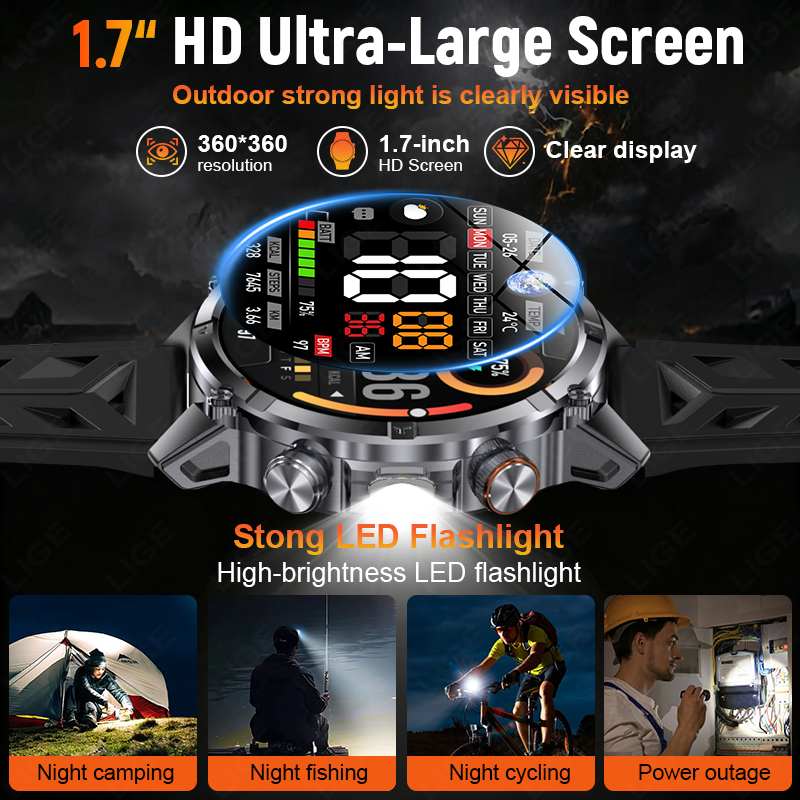 Rugged Outdoor Men's Smart Wat - огляд і ціна Smartwatch Running Watches For Men