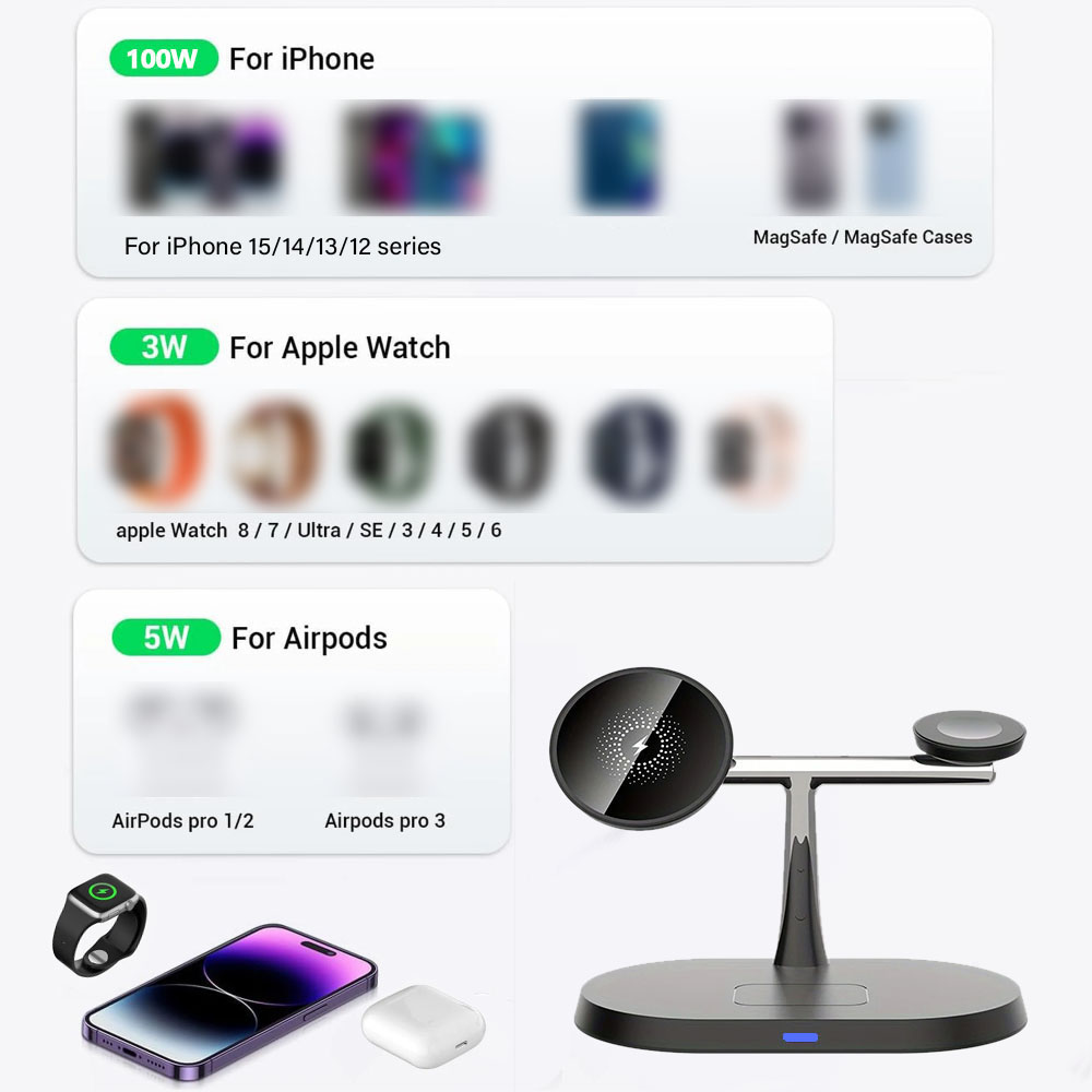 3 in 1 Magnetic Wireless Charg - огляд і ціна Smartwatch Watches Compatible With Iphone
