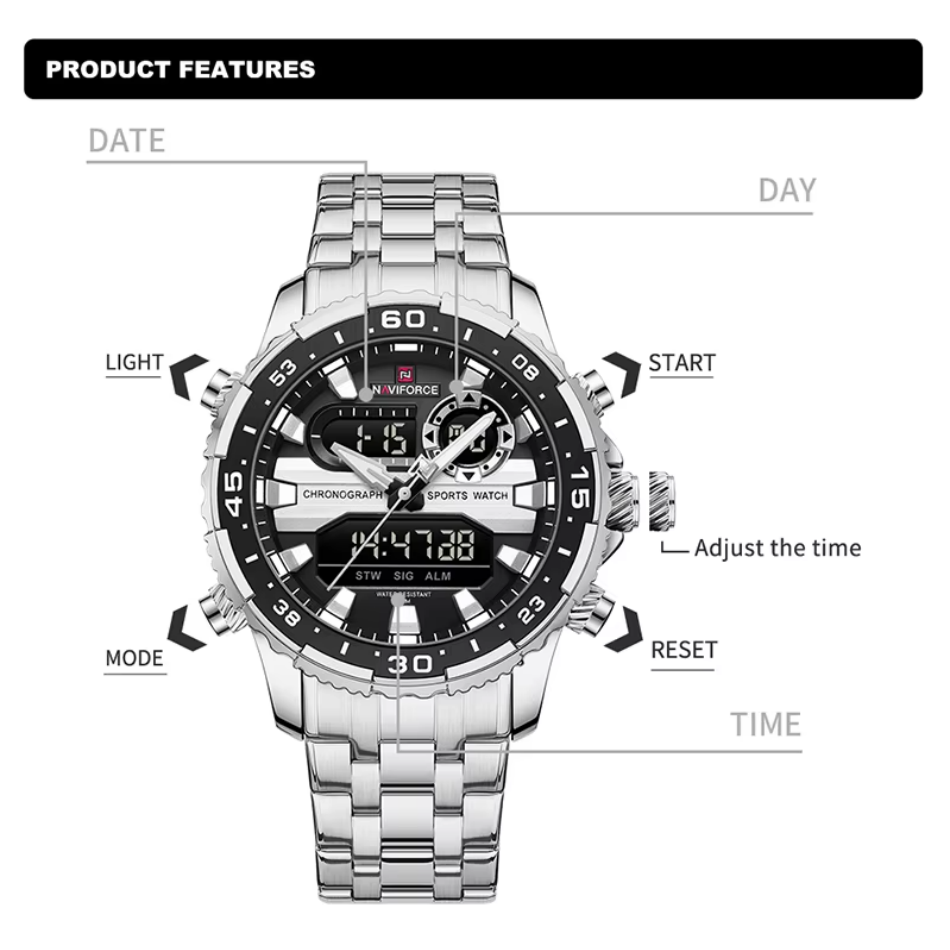 Men's Watches NAVIFORCE Origin - огляд і ціна Citizen Watch Tsuyosa