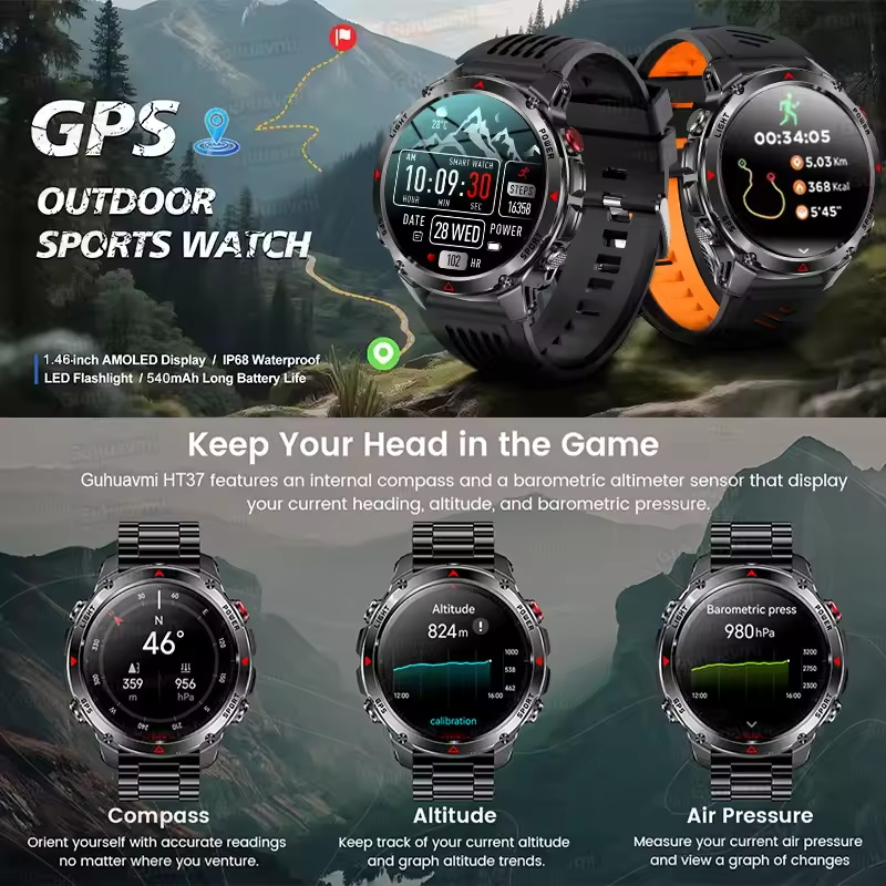 2025New T-Rex 3 Outdoor GPS Sp - огляд і ціна Smartwatch Running Watches For Men