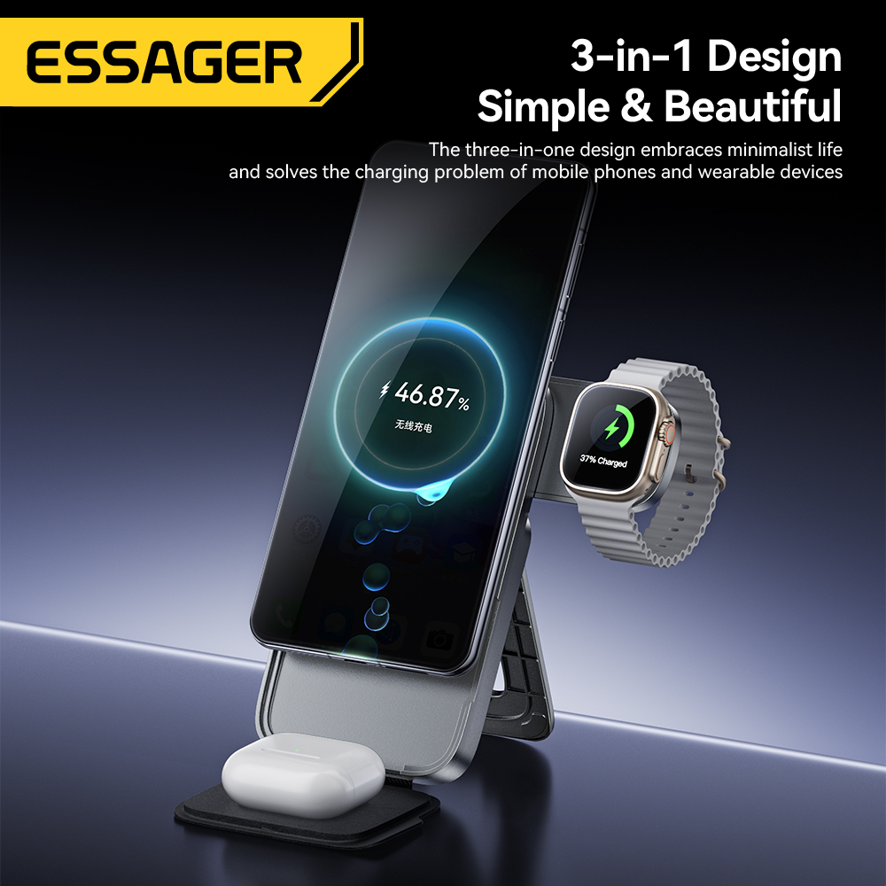 Essager 3-in-1 Portable Foldin - огляд і ціна Smartwatch Watches Compatible With Iphone