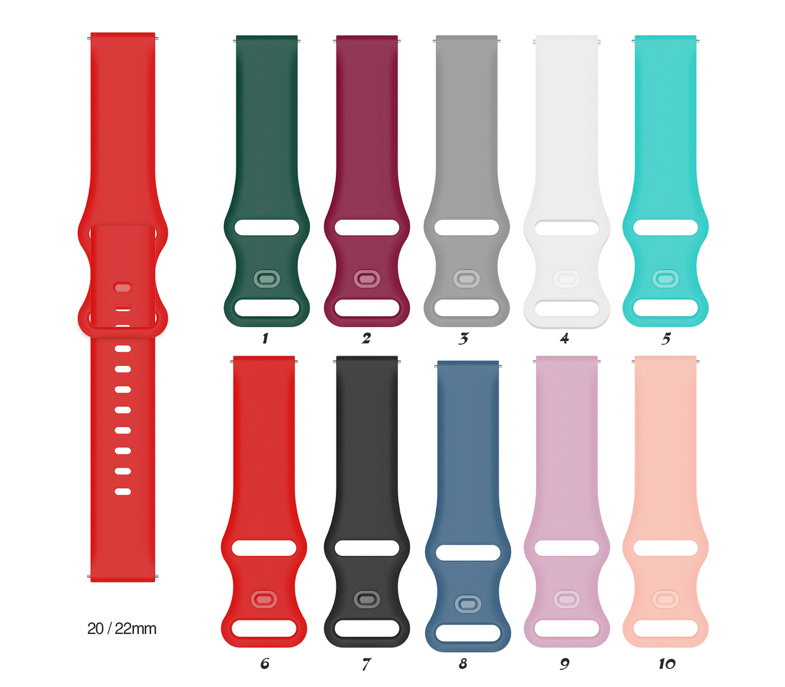 20mm 22mm Silicone wristband F - огляд і ціна Titan Watches Smartwatch
