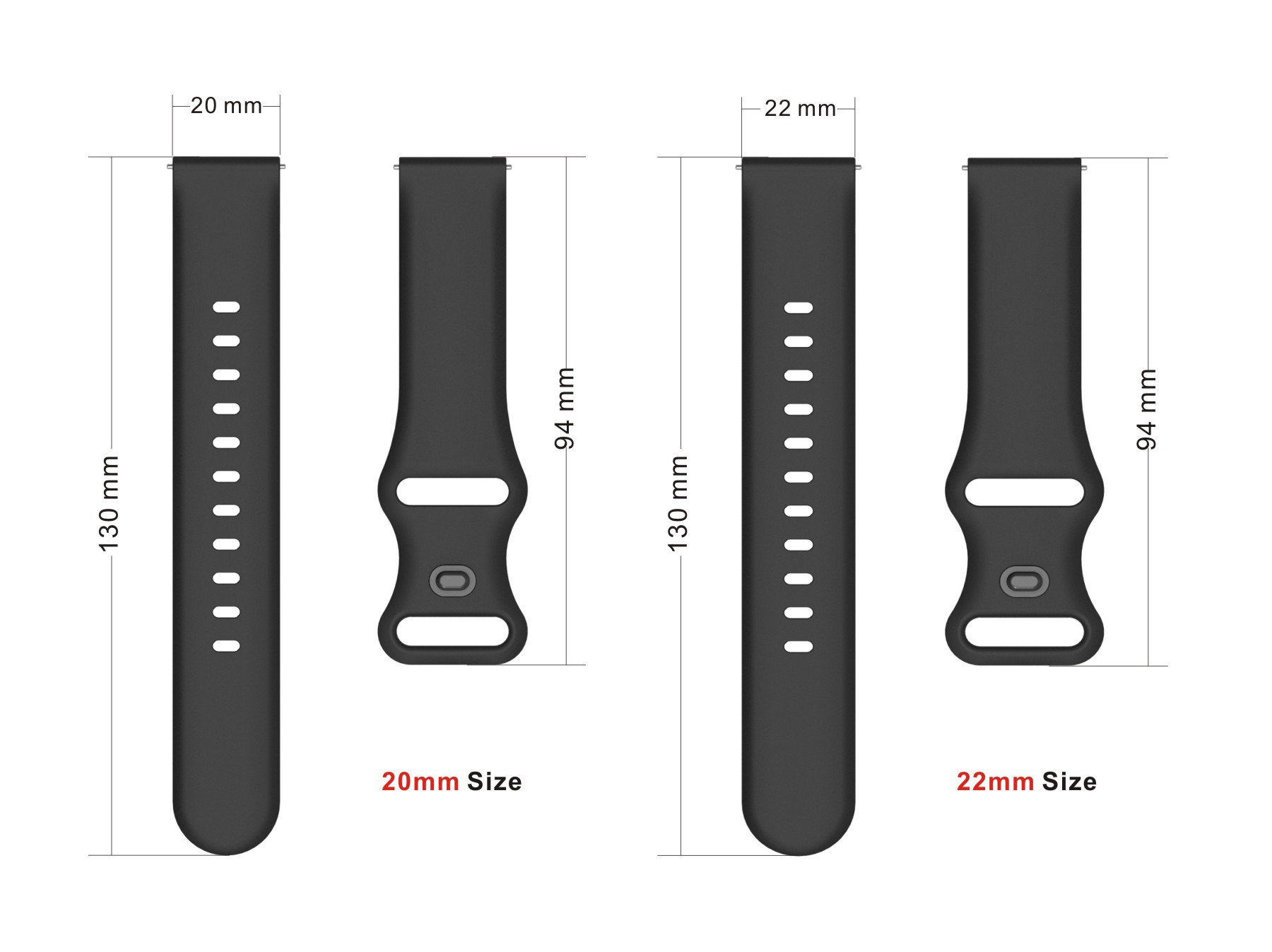 20mm 22mm Silicone wristband F - огляд і ціна Titan Watches Smartwatch