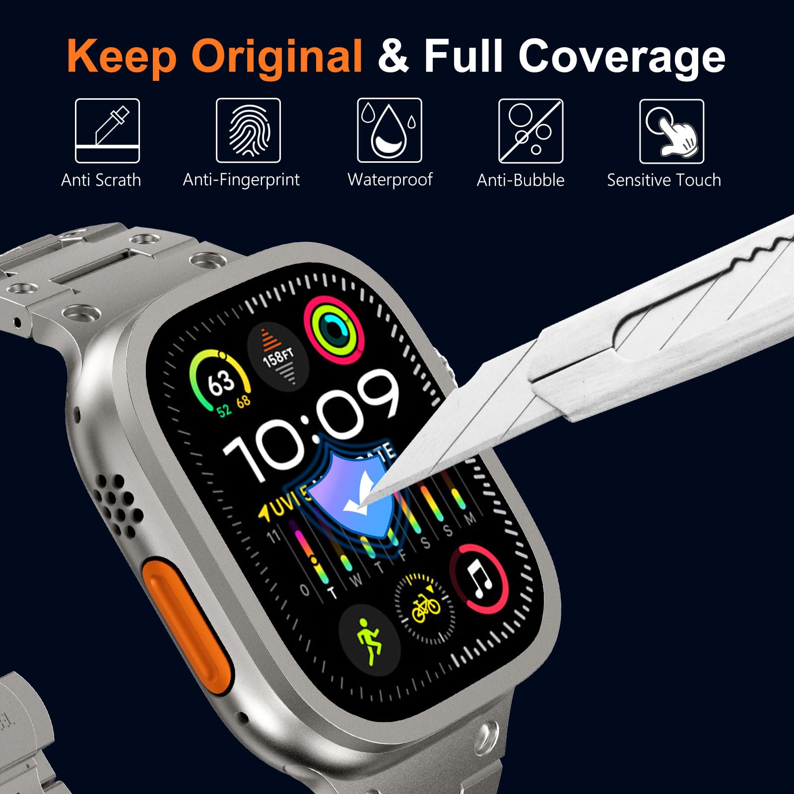 Tempered Glass for Apple Watch - огляд і ціна Smartwatch Watches For Women
