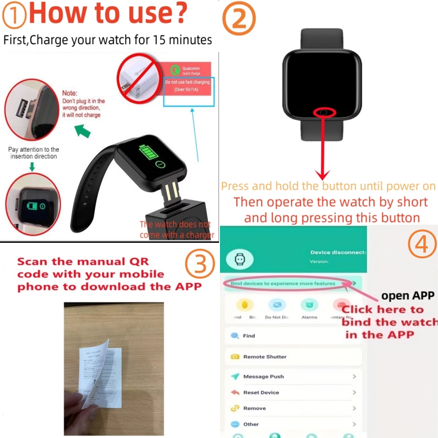 Smart Watch Message Remind Mus - огляд і ціна Watches Not Smartwatch