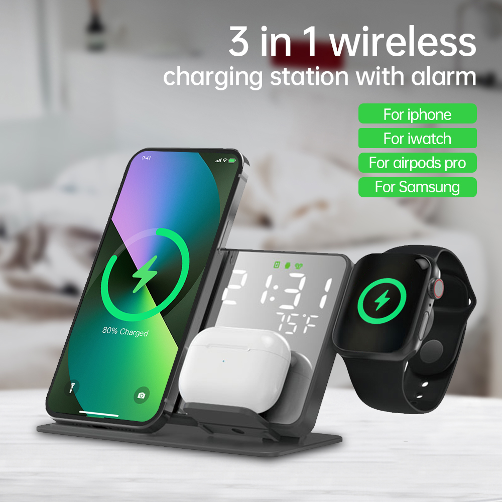 3 in 1 Wireless Charger For iP - огляд і ціна Smartwatch Watches Digital