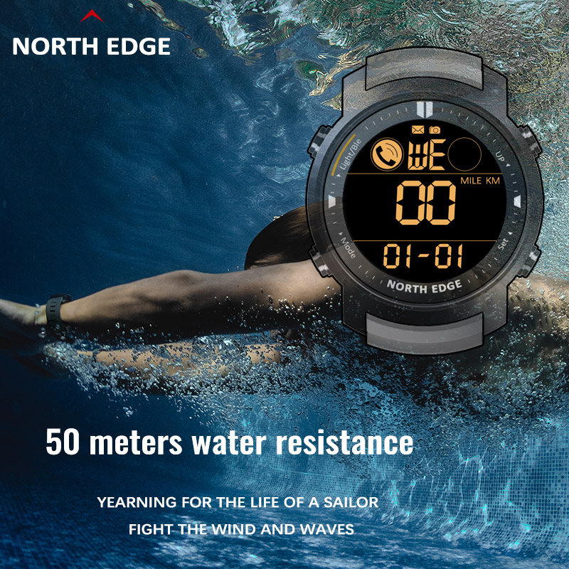 NORTH EDGE Smart Watch Men Hea - огляд і ціна Smartwatch Running Watches For Men