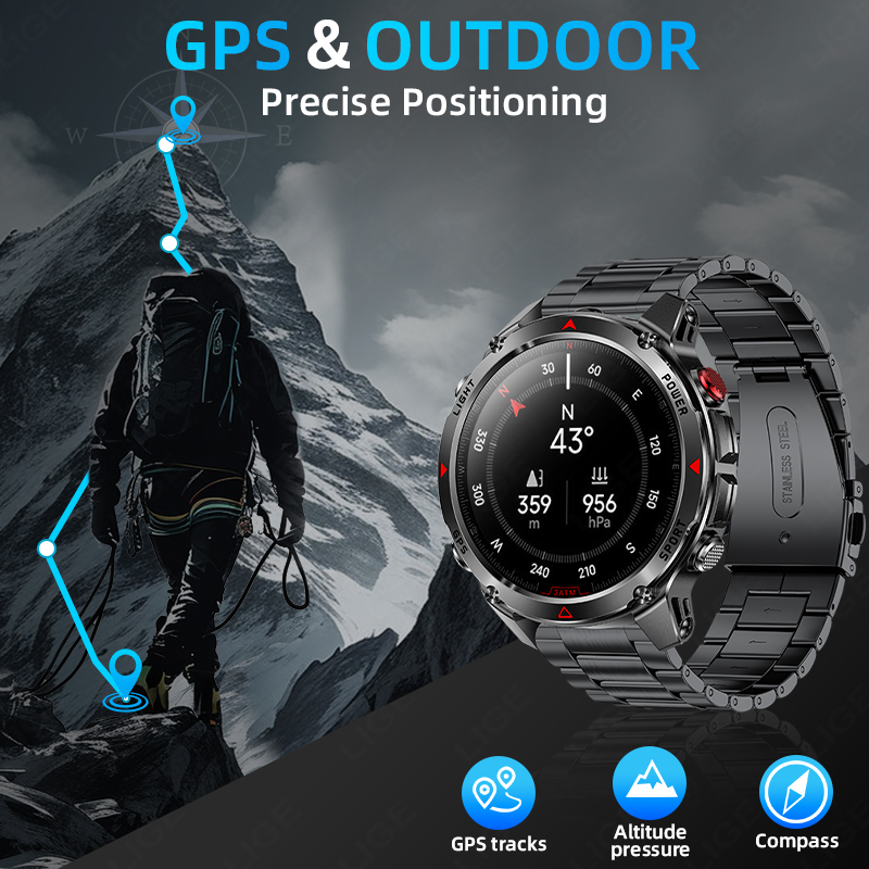 LIGE New Professional GPS Spor - огляд і ціна Smartwatch Running Watches For Men