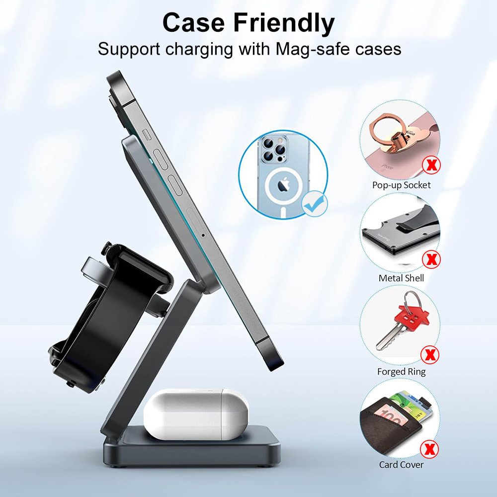 3 in 1 Foldable Magnetic Wirel - огляд і ціна Smartwatch Watches Compatible With Iphone