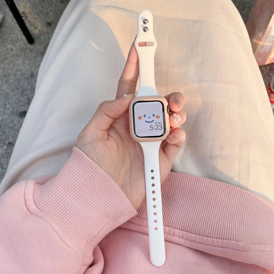 Slim Silicone strap for Apple  - огляд і ціна Smartwatch Apple Watches For Men