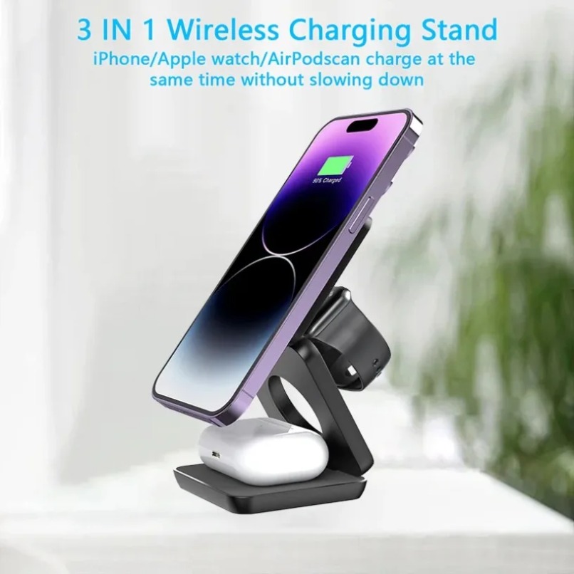 3 in 1 Foldable Magnetic Wirel - огляд і ціна Smartwatch Watches Compatible With Iphone